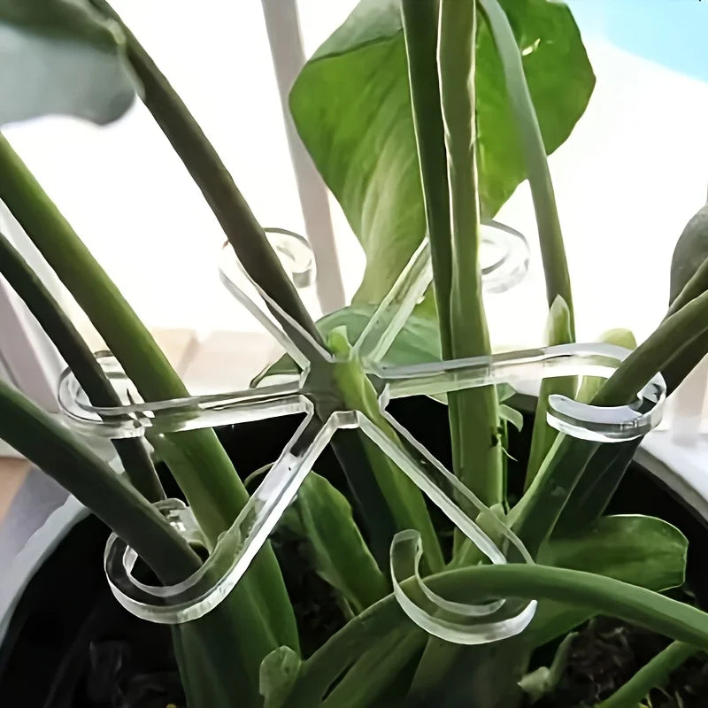 Plant Stem Support Clips – Flower Stem Fixer & Anti-Toppling Hydroponic Branch Rack for Garden