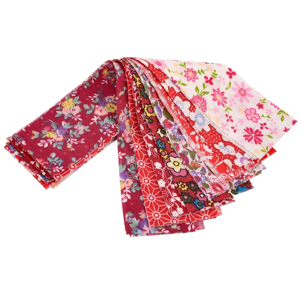 Booksew Ankara Cotton Fabric - Floral Jelly Roll Strips 8-9 Pieces 5x100CM for Patchwork, DIY Dolls & Sewing Crafts