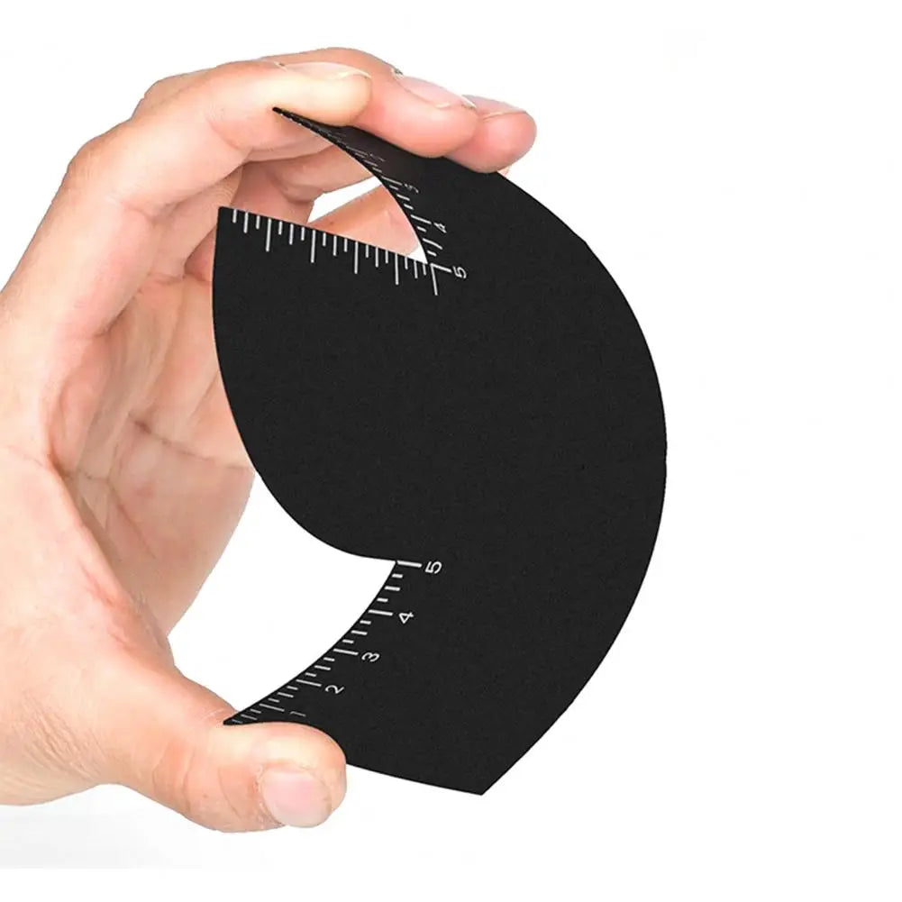 1/2Pcs Men’s Hair Styling Template – Barber Haircut Card with Measurement Indicator & Beard Lineup Guide