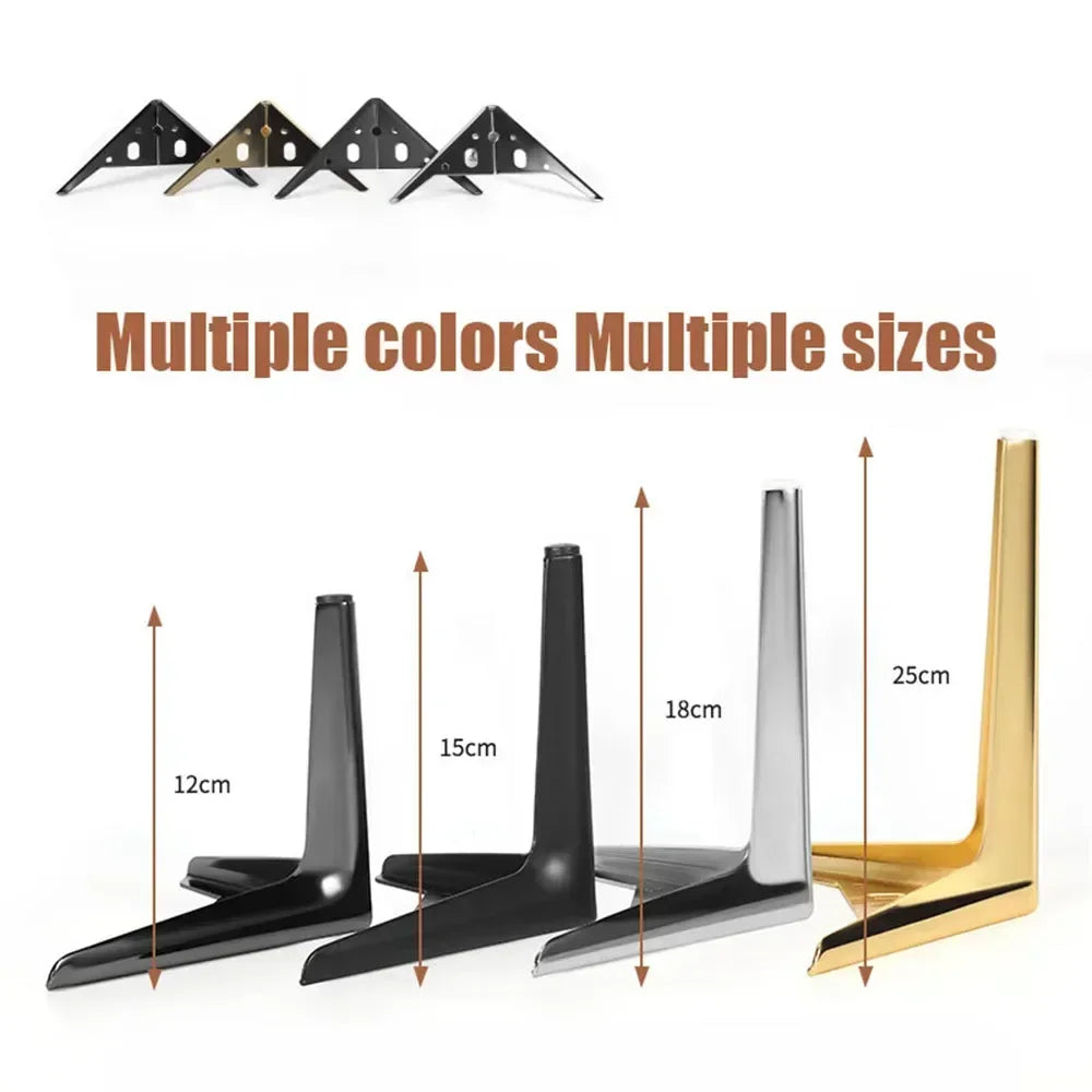 4Pcs Metal Furniture Legs – Heavy-Duty Feet for TV Stand, Sofa, Cabinet & Table, 800KG Load Capacity