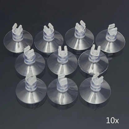 10pcs Rubber Aquarium Suction Cups – Holders for Air Line Tubes, Hoses, and Pumps