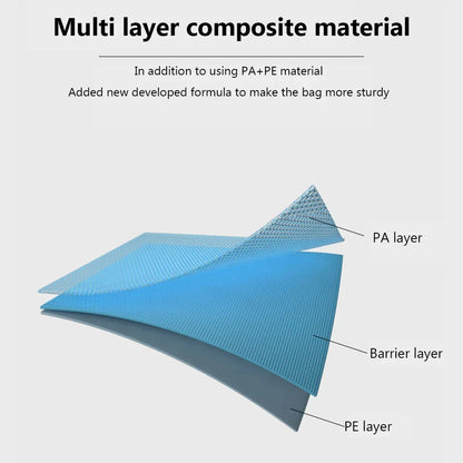 4pcs Reusable Transparent Vacuum Bags — Folding Compressed Space-Saving Storage for Clothes & Travel