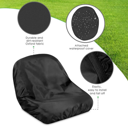 Rainproof Tractor Seat Cover, Universal Riding Lawn Mower Seat Protector, Durable Outdoor Garden & Farm Seat Cover Accessory