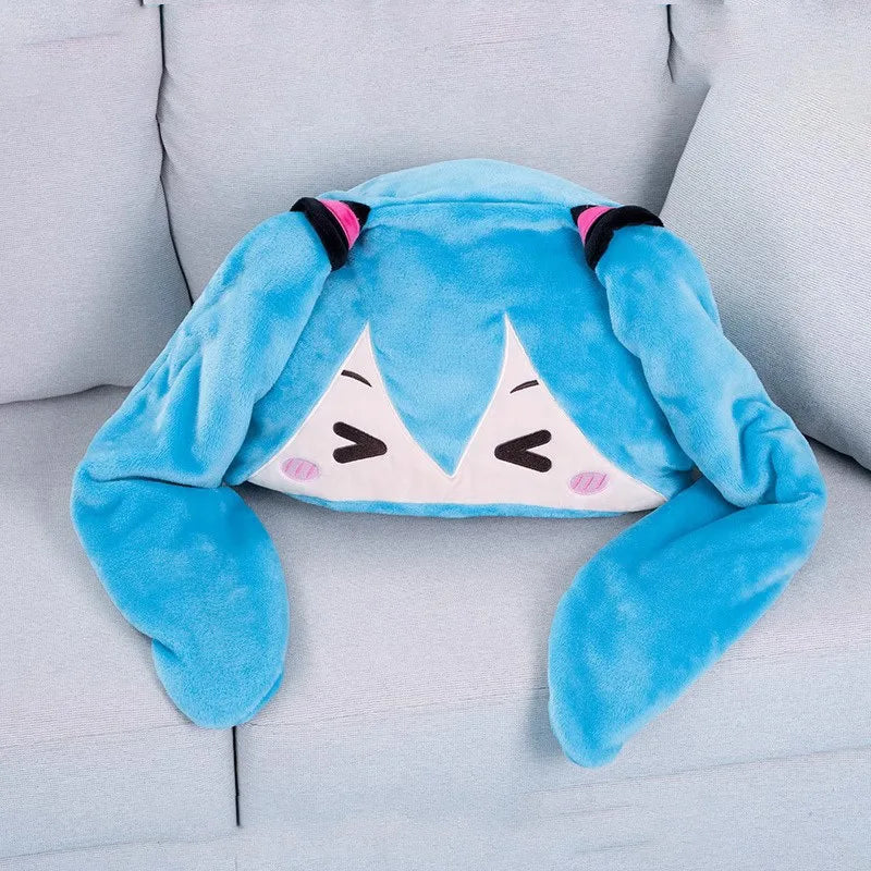 Kawaii Hatsune Itabag Multi-Functional Hooded Air Conditioning Blanket – Soft & Warm Miku Flannel Siesta Shawl Gift