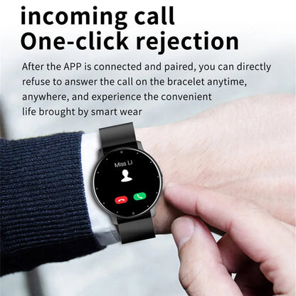 ZL02D Men’s Smart Watch - Full Touch Screen, Sport Fitness Tracker, IP68 Waterproof, Bluetooth, for Men and Women - Smartphone Compatible 2023