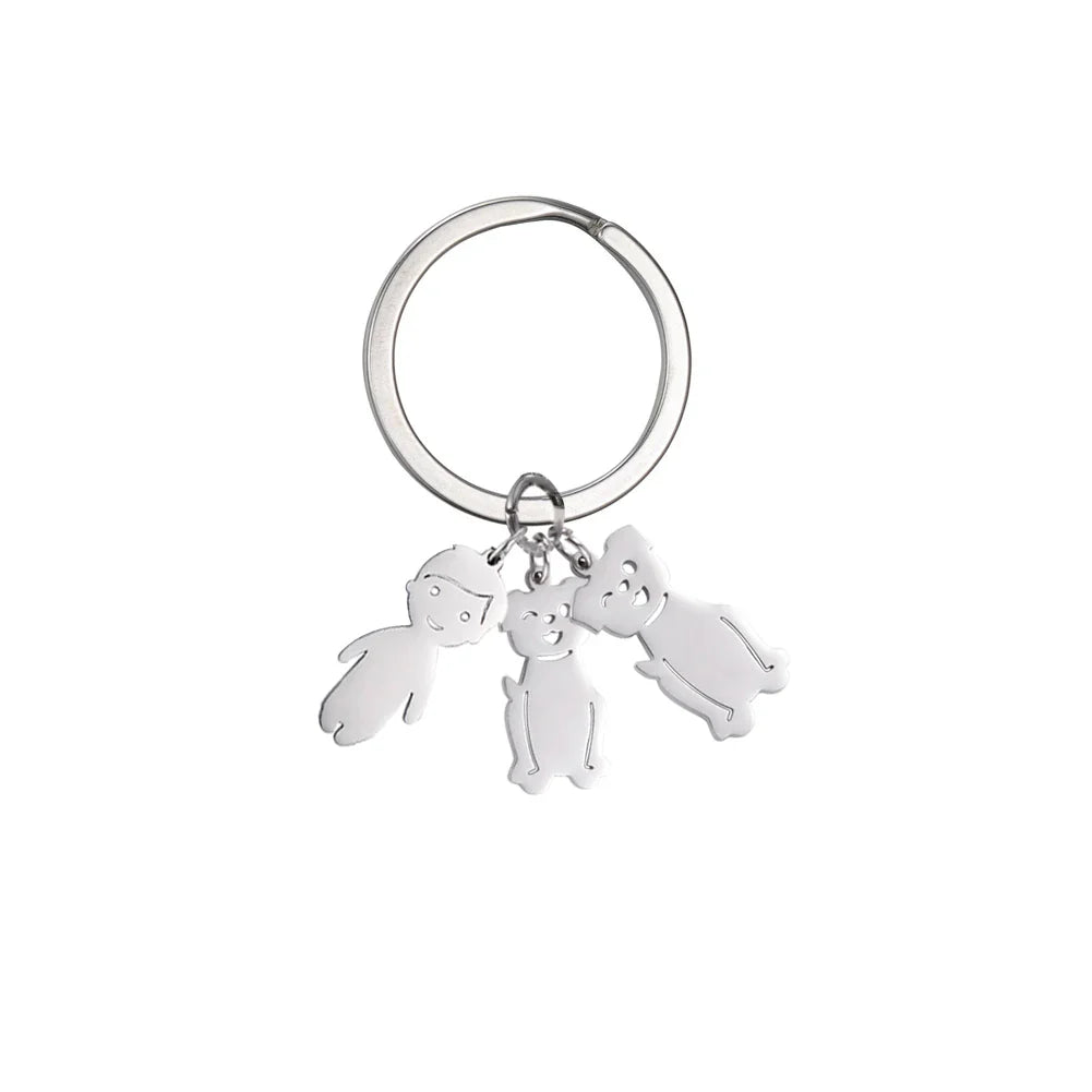 Personalized Kids & Family Keychain – Custom Name Key Chain for Mother’s Day, Couples, Boys, Girls, Pets, Mom, Dad, Baby Gift