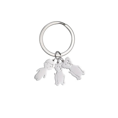 Personalized Kids & Family Keychain – Custom Name Key Chain for Mother’s Day, Couples, Boys, Girls, Pets, Mom, Dad, Baby Gift