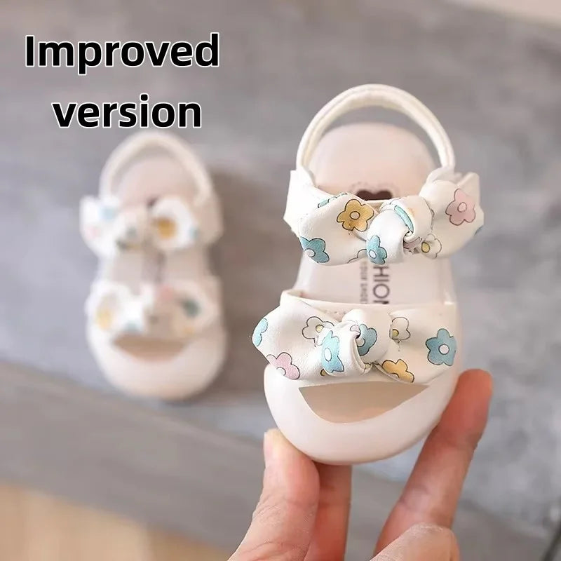 Summer Baby Girl Sandals - Cute Bow Soft Sole First Walker Princess Shoes