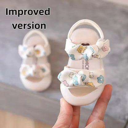 Summer Baby Girl Sandals - Cute Bow Soft Sole First Walker Princess Shoes