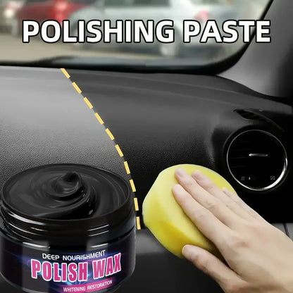 Universal Leather & Plastic Repair Polishing Wax – Automotive Interior Reconditioning Cream for Leather, Plastic & Rubber Care