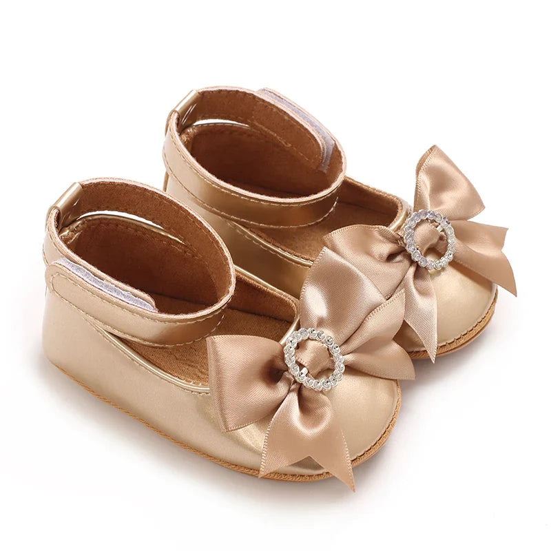 Infant Princess Pre-Walker Shoes - Bowknot Soft Sole Sandals for Baby Girls 0–1 Year