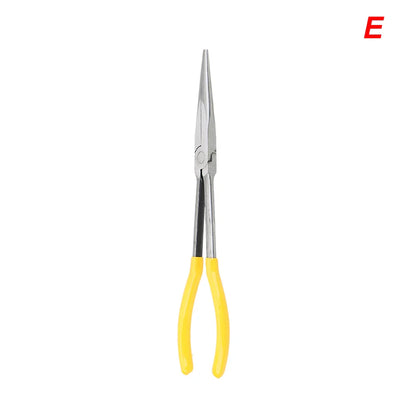 DIY Extra Long Nose Pliers – Straight & Bent Tip Mechanic Hand Tool for Car Maintenance, Spanner & Clip Removal Kit