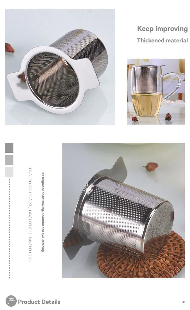High-Quality Stainless Steel Tea Infuser with Cover – Coffee & Tea Strainer, Mesh Filter Accessory