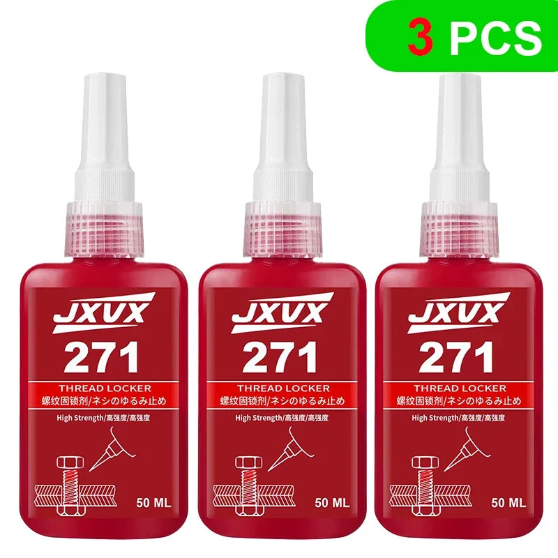 Threadlocker 243/271 Adhesive Sealant - Blue Medium-to-High Strength, Oil & Heat Resistant