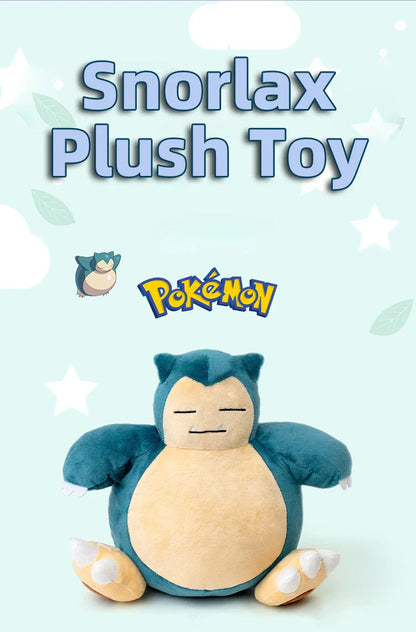Pokemon Kawaii Snorlax Plush Toy – Cute Stuffed Doll & Throw Pillow, Birthday Gift for Kids, Boys & Home Decor
