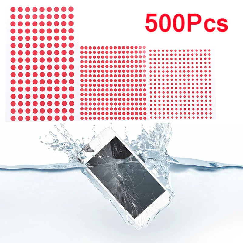 500pcs Water Damage Security Labels — Mobile Phone Warranty Indicator Repair Stickers