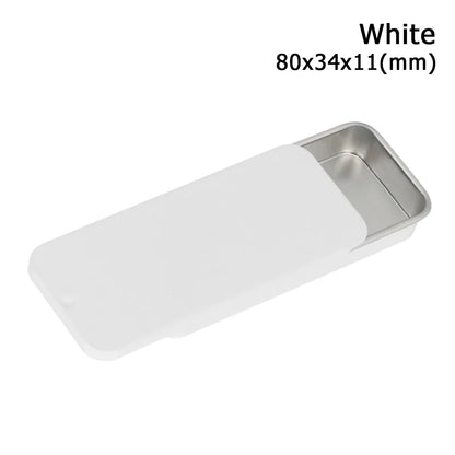 Metal Rectangular Mini Tin Box – Hinged Push-Top Candy, Pill & Small Storage Container