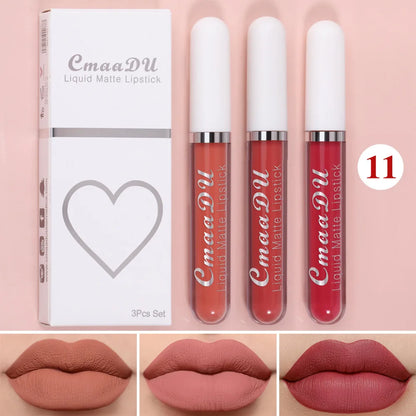 Sexy Long-Lasting Velvet Matte Lip Gloss – Waterproof, Non-Stick Red Liquid Lipstick for Women
