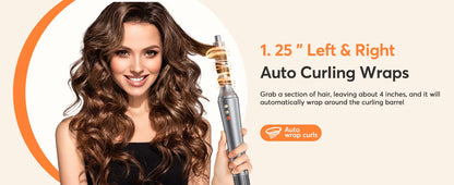 Bopcal 5-in-1 Hair Dryer & Hot Air Comb – 1200W High-Speed Blower with Curling Iron & Multifunction Styling Tools