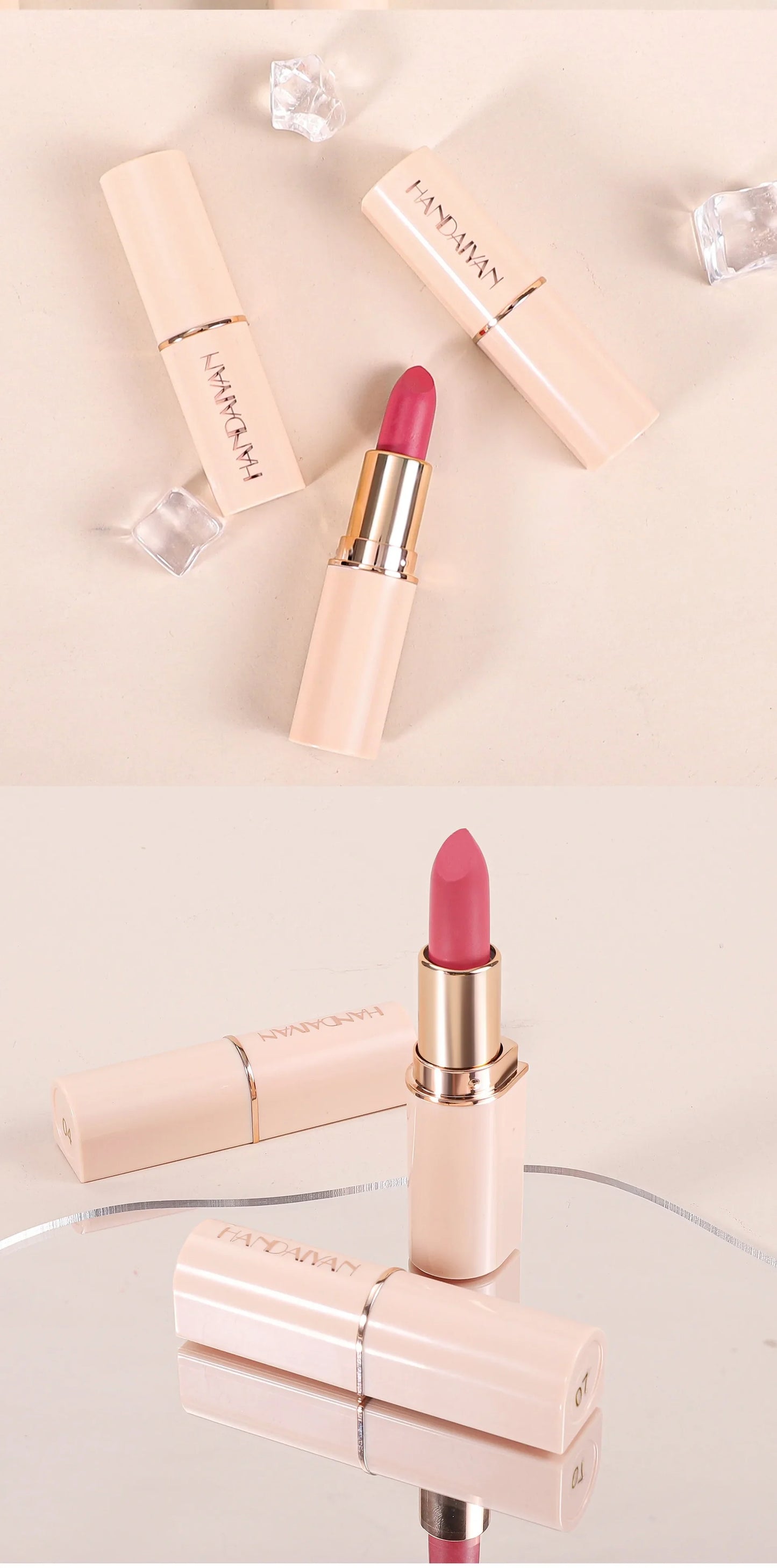 Deep Red Matte Lipstick – 8 Colors, Waterproof, Non-Stick Cup, Velvet Lip Balm, Dark Red Lipsticks for Easy Application