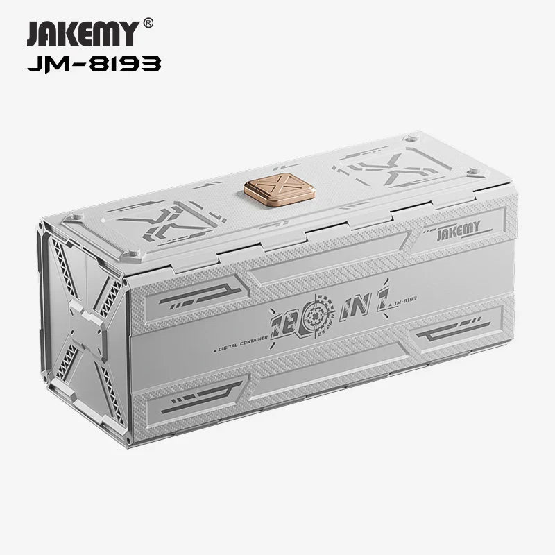 JAKEMY JM-8193 180-in-1 Electric Screwdriver Set – Precision Cordless Tool with Magnetic Bits for Phone, Glasses & Electronics Repair