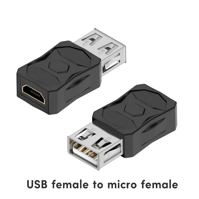 DXAB USB 2.0 Adapter – Micro & Mini Male to Female Converter Connector Changer