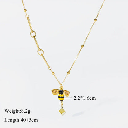 GANEMLY 316L Stainless Steel Water Drop Pendant Necklace – Trendy 18K Gold Plated Women’s Jewelry Gift