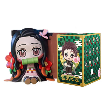 Demon Slayer Tanjiro & Nezuko Figure Blind Box – Anime Cartoon Statue Model Ornament, Creative Surprise Gift