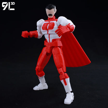 9L3D Lucky 13 Invincible Boy Eve Action Figure — 3D Printed Anime Model, Multi-Jointed Poseable Collectible Toy Gift for Fans