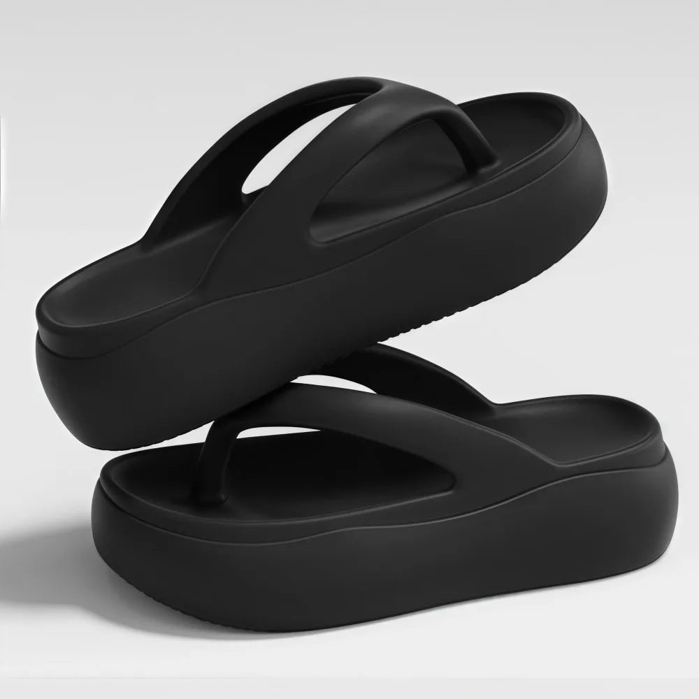 Height-Increasing Platform Slippers - 5CM EVA Non-Slip Lightweight Beach Sandals for Women