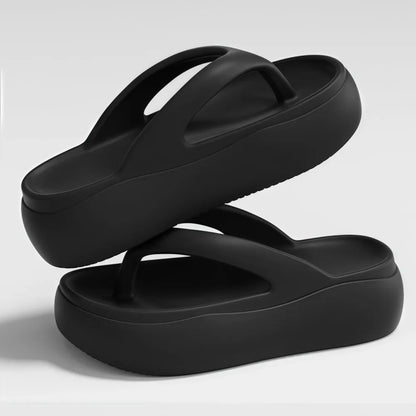 Height-Increasing Platform Slippers - 5CM EVA Non-Slip Lightweight Beach Sandals for Women
