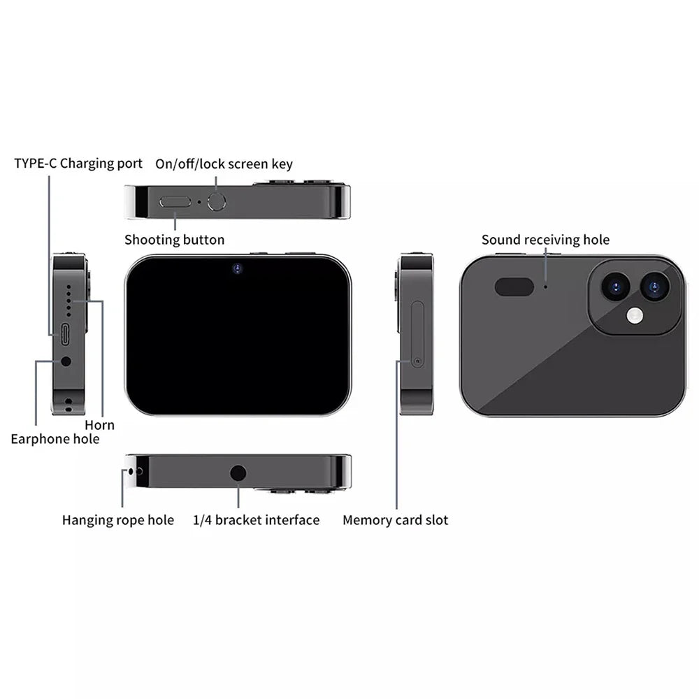 New 4K Digital Camera – Night Vision, Triple Lens, 3-Inch HD Touch Screen, 64MP, OTG Transmission, 3600mAh Battery