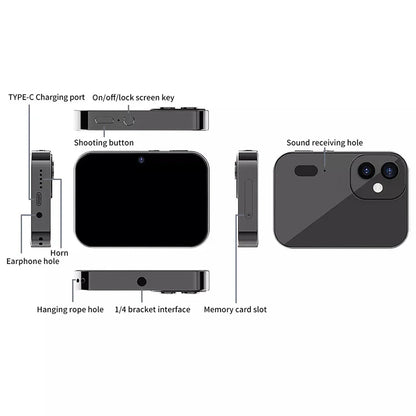 New 4K Digital Camera – Night Vision, Triple Lens, 3-Inch HD Touch Screen, 64MP, OTG Transmission, 3600mAh Battery