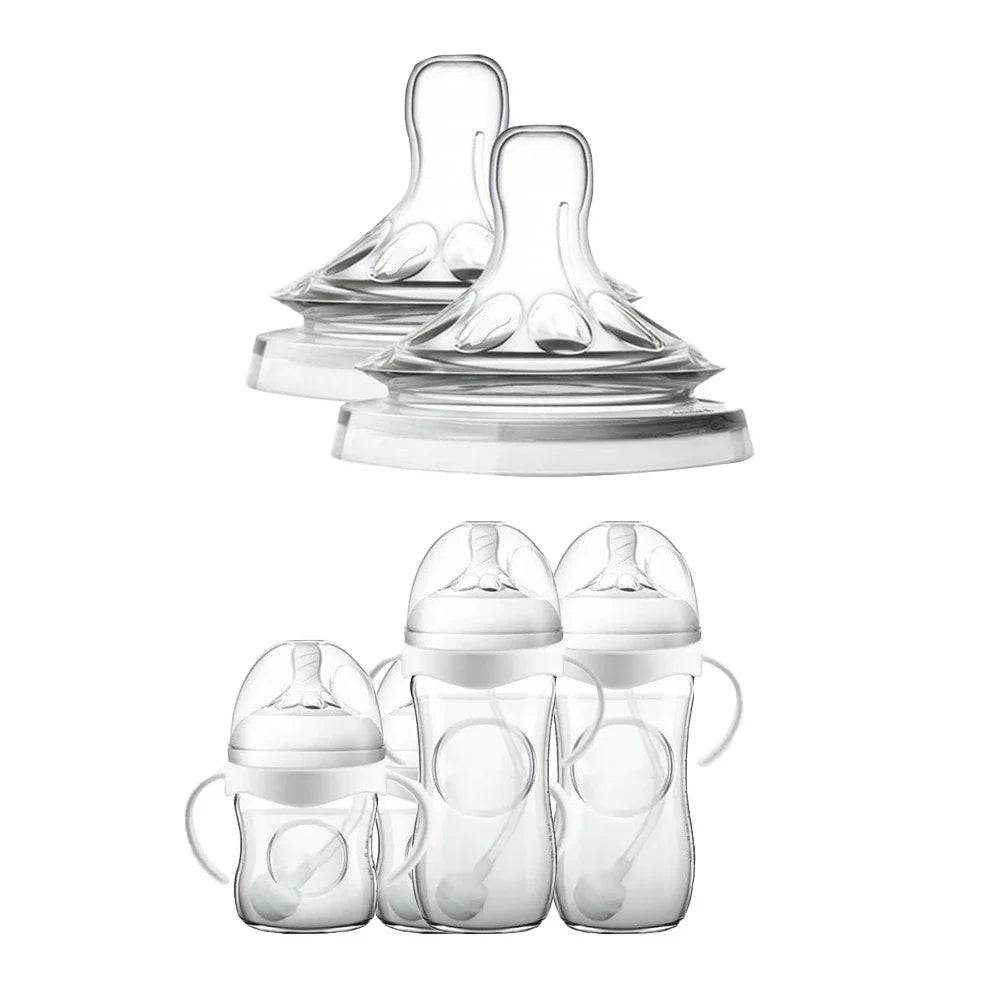 Silicone Baby Bottle Nipple - 5.5cm Wide Mouth Natural Shape, Soft & Easy-Clean Feeding Accessory