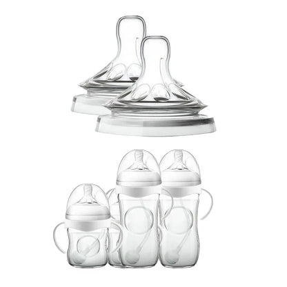 Silicone Baby Bottle Nipple - 5.5cm Wide Mouth Natural Shape, Soft & Easy-Clean Feeding Accessory
