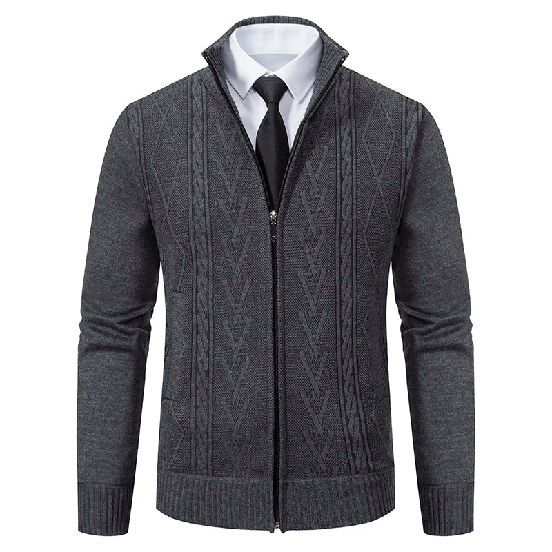 2023 Autumn & Winter Cashmere Padded Sweater Coat - Warm Casual Men’s Knitted Jacket