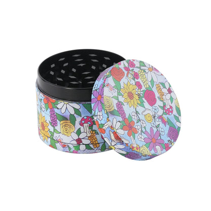 2" Orange Daisy Flower Metal Herb Grinder – Portable Spice & Herb Crusher