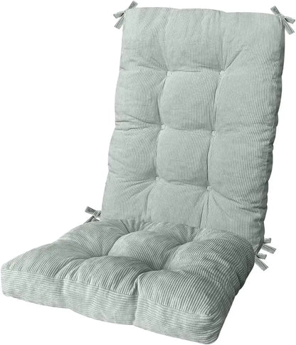 Custom Tufted Rocking Chair Cushion – Non-Slip Corduroy Seat Pad with Ties, Comfortable Indoor Rocking Chair Cushion Set
