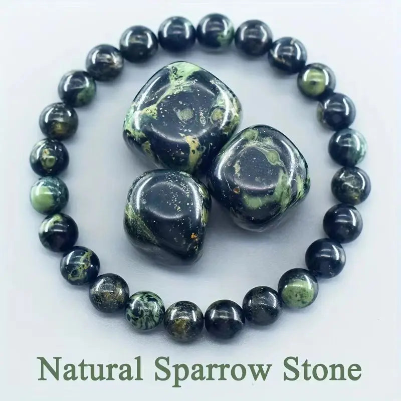 8MM Natural Epidote Zoisite & Lava Stone Bead Bracelet - Tiger Eye & Quartz Jewelry for Women