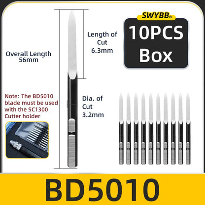 Burr Handle 3D Printer Metal Deburring Tool – NB1100 Router Bit, Rotary Trimming Knife & Scraper Blades for Repair