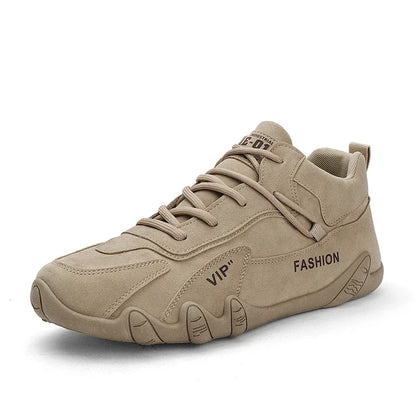 2024 Men’s Spring Ankle Boots – Casual Lace-Up Khaki Sneakers, Non-Slip Work Shoes & Loafers