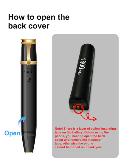 SERVO BM111 3-in-1 Magic Voice Pen Phone – Portable Dual SIM Mobile, Bluetooth Dial Recorder, and Original Telephone Device