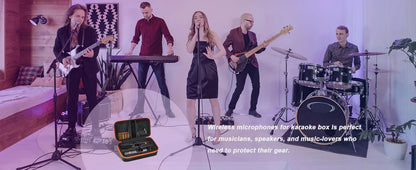 Portable EVA Wireless Microphone Carrying Case – Compatible with JBL Dual Mic System for Travel, Camping & Trips