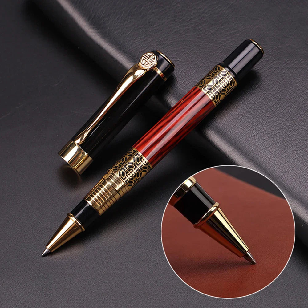 Metal Wood Grain Fountain Pen - High-Quality School Supplies for Students, Ballpoint & Fountain Pen Stationery