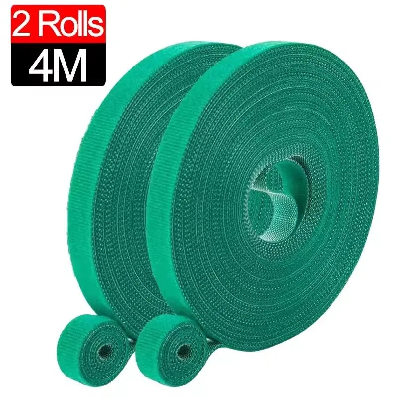 Garden Plant Support Tape - Reusable Nylon Hook-and-Loop Ties for Climbing Plants & Flowers