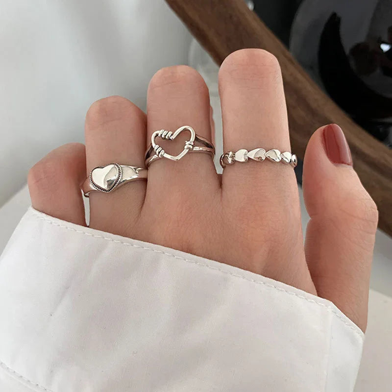 Bohemian Butterfly Pearl Rings Set – Vintage Gothic Plated Retro Rhinestone Finger Jewelry for Women, Gift Idea
