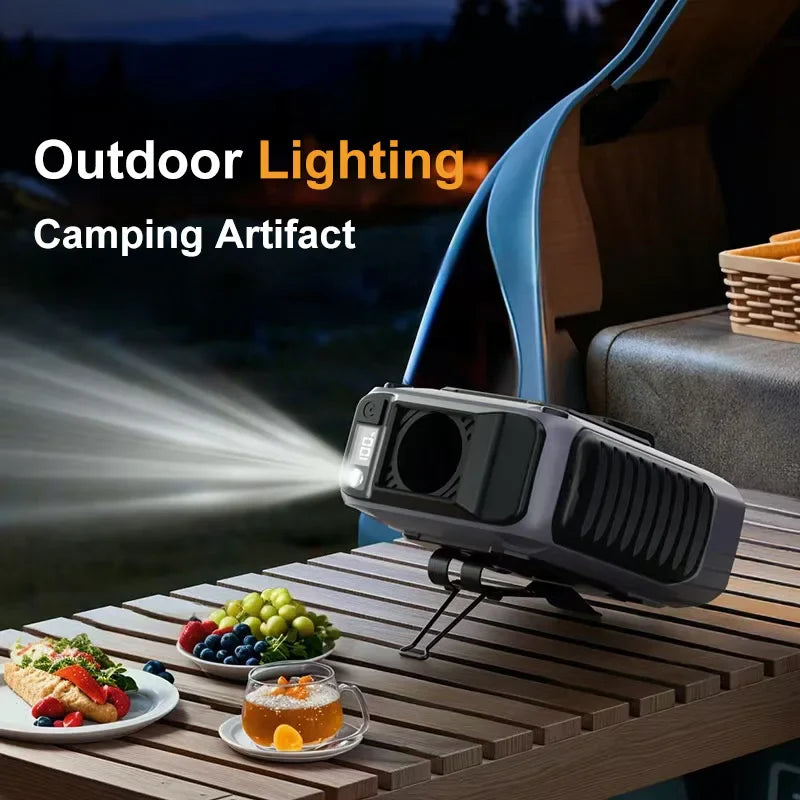 Extra-Large Battery Wearable Waist Fan — Hands-Free Lightweight Cooling for Outdoor Work, Travel, and Jobsites