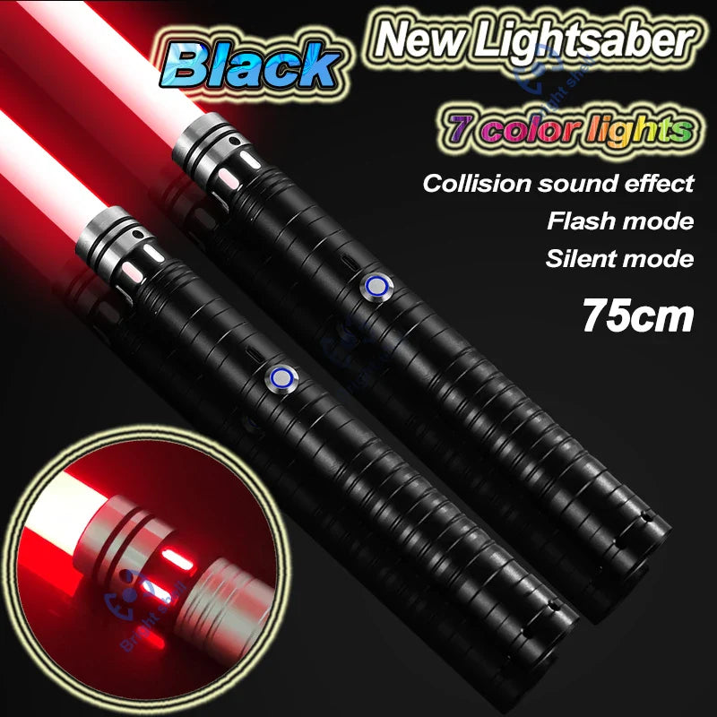 RGB Metal Lightsaber Toy – 15-Color Changing Laser Sword with Sound Effects, Force FX Jedi Blaster Gift for Kids