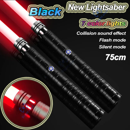 RGB Metal Lightsaber Toy – 15-Color Changing Laser Sword with Sound Effects, Force FX Jedi Blaster Gift for Kids