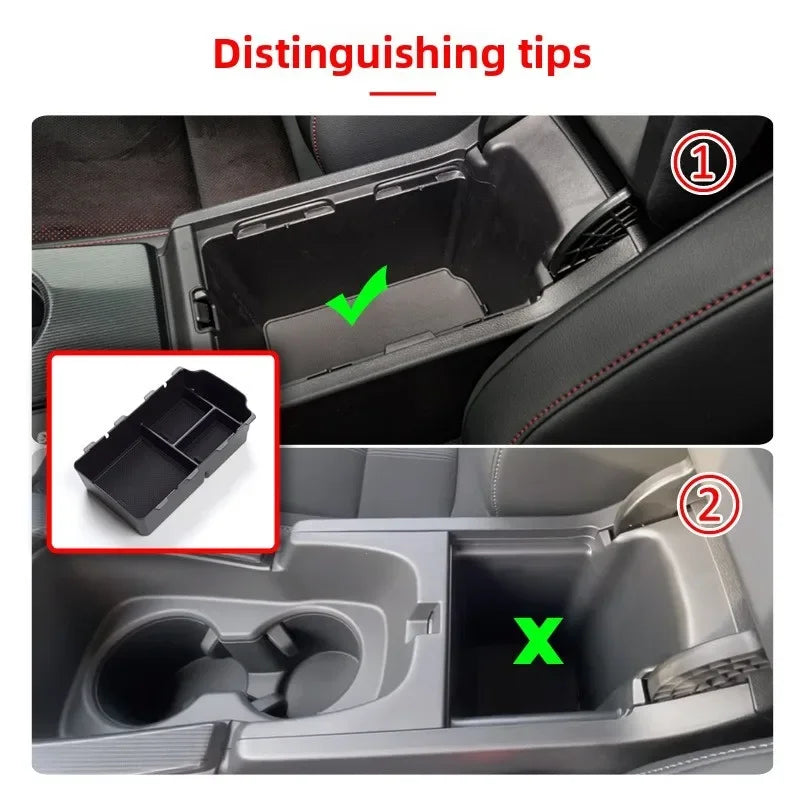 Honda Civic 11th Gen 2021–2023 Central Armrest Storage Box – Black Interior Organizer Tray for Car Console Storage